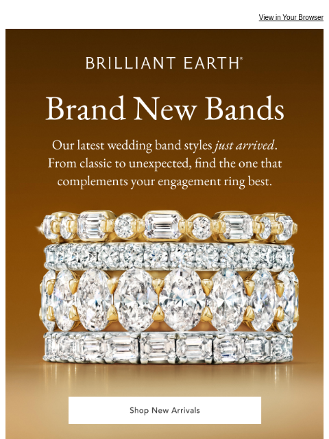 brilliantearth newsletter: NEW ARRIVALS: Wedding bands