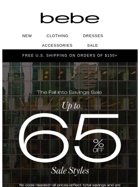 bebe newsletter: 😍 Up To 65% Off. That’s Your Sign
