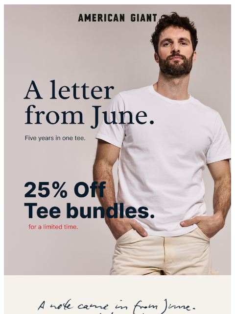 american-giant newsletter: A Letter From June