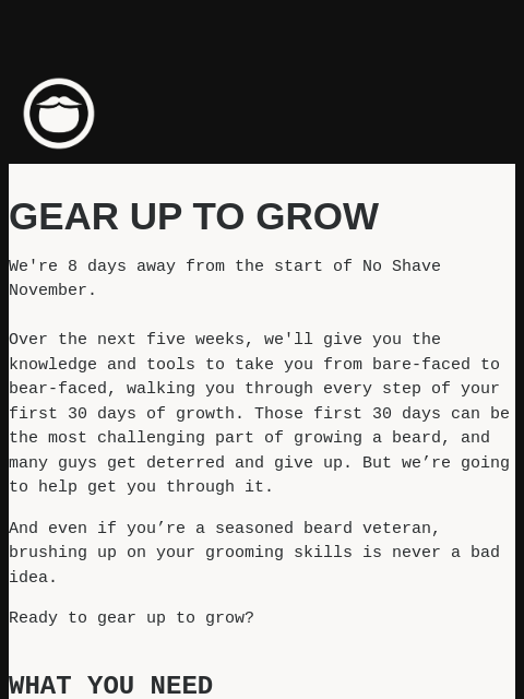 beardbrand newsletter: From bare-faced to bear-faced