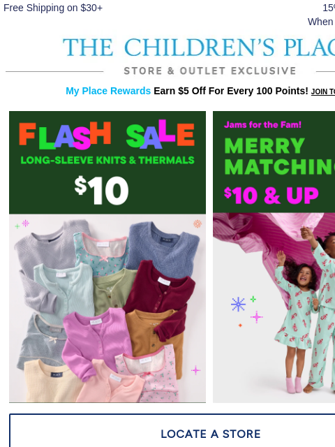 childrensplace newsletter: 📢 LIMITED TIME: $10 & Up Holliday PJs!