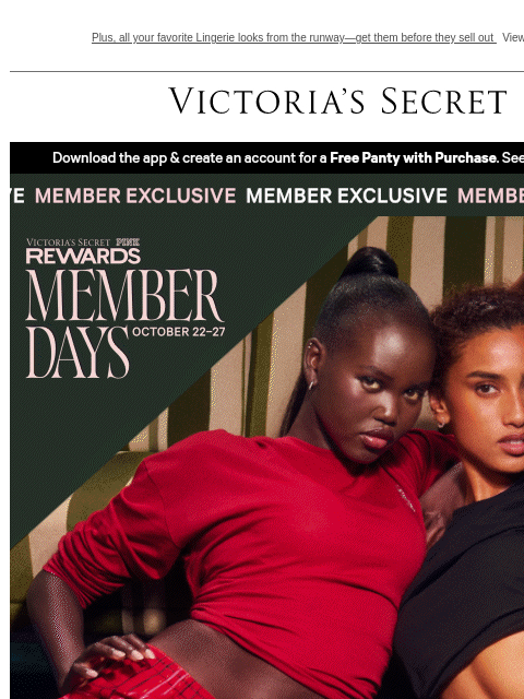 victoriassecret newsletter: Just for Members: Buy 2, Get 2 FREE