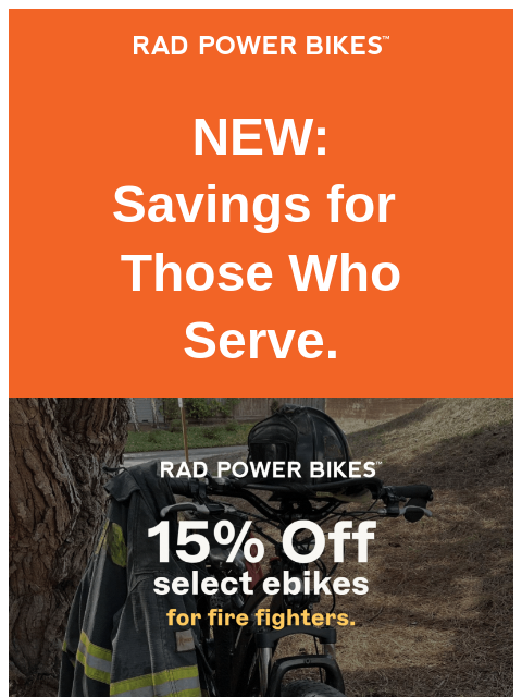 radpowerbikes newsletter: A Rad Thank You to Those Who Serve 🚲