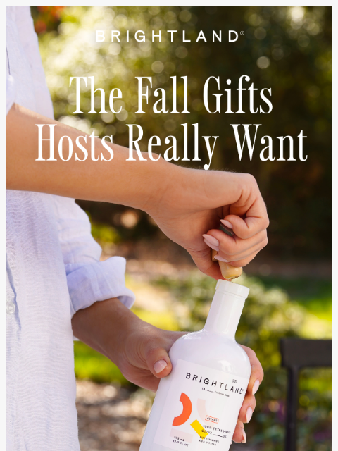 brightland newsletter: Olive oil >  another bottle of wine.