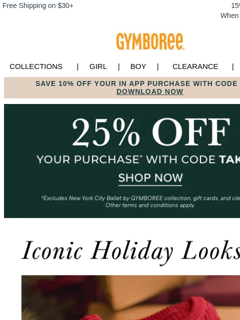 gymboree newsletter: Holiday Looks for a Season to Shine โจ๐