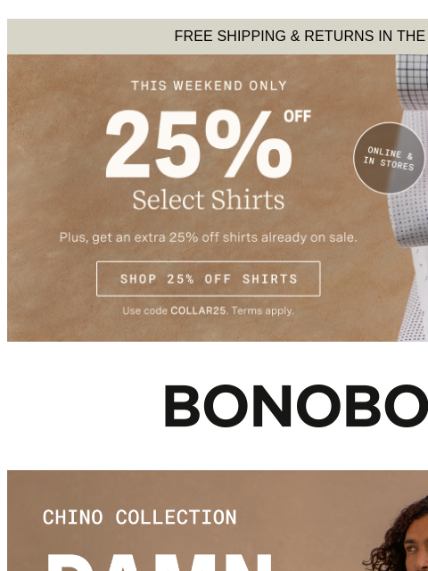 bonobos newsletter: Five Chinos Your Pants Drawer Will Love