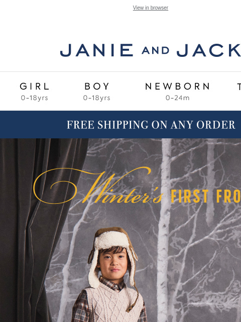 janieandjack newsletter: Our new collection + free shipping