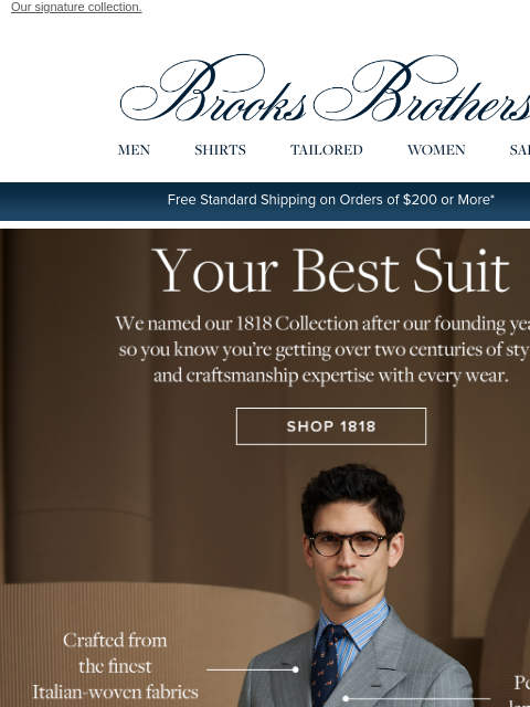 brooksbrothers newsletter: The 1818 Suit