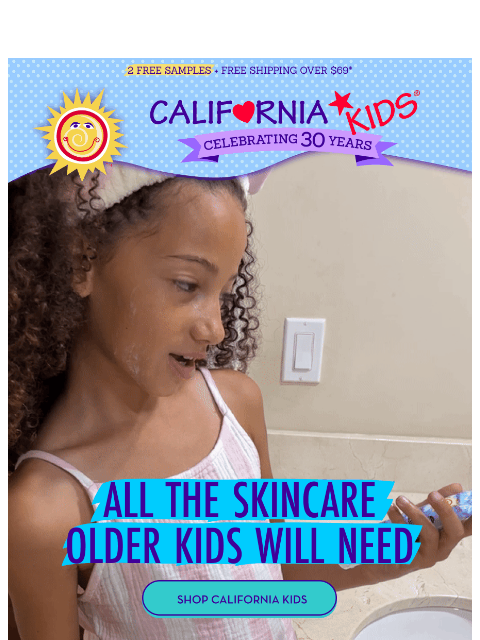 californiababy newsletter: Gentle, Soothing Skincare For Kids + Teens ♥️