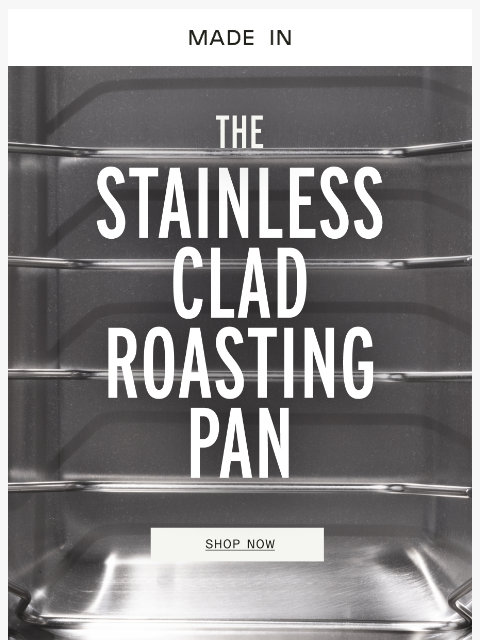 madeincookware newsletter: 🚨 Restocked: The Stainless Clad Roasting Pan