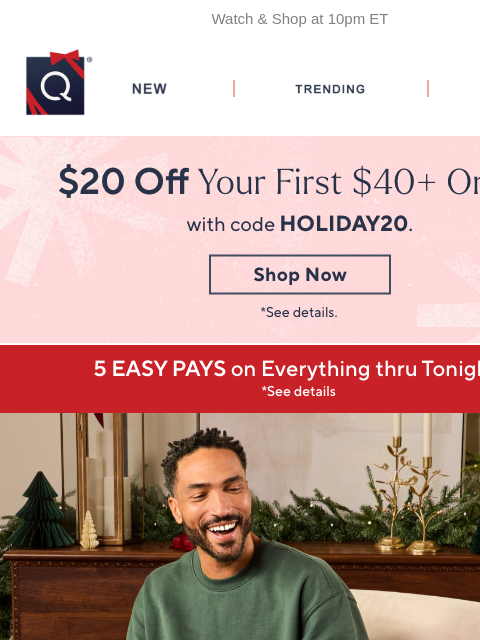qvcemail newsletter: Today! 5 Easy Pays on All Gifts