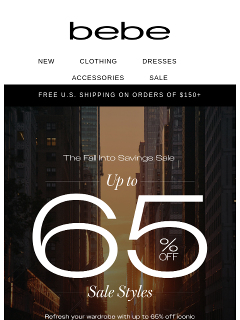 bebe newsletter: Up To 65% Off And Going Fast