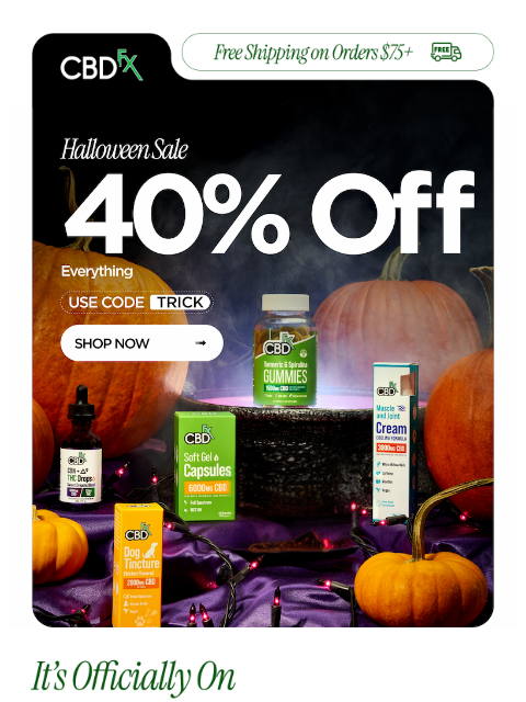cbdfx newsletter: Did you catch the 40% OFF?