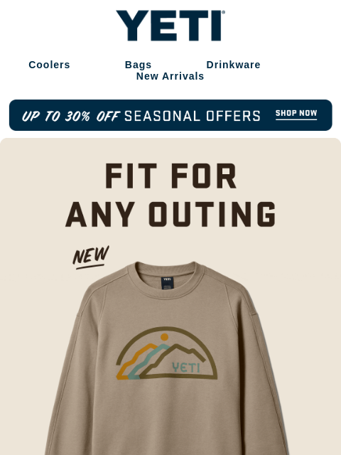 yeti newsletter: JUST DROPPED: New Fall Apparel