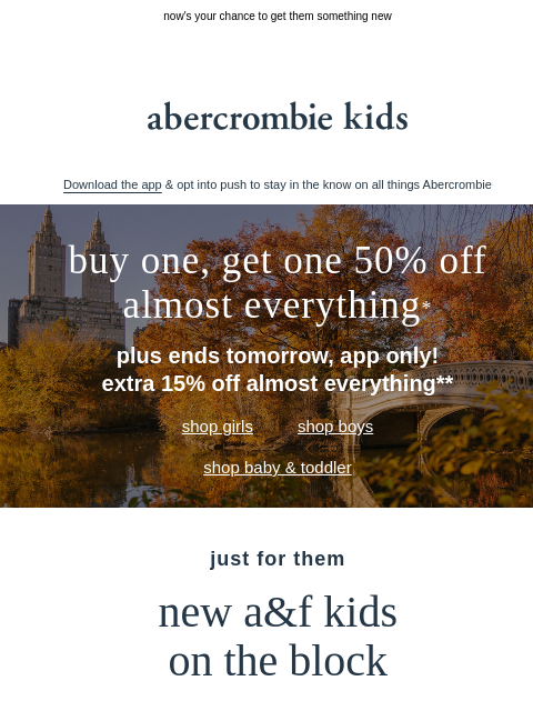 abercrombie newsletter: this app-only sale ends soon