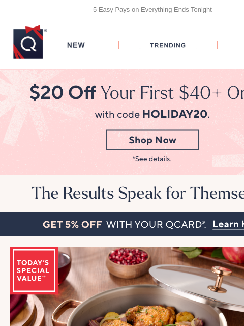 qvcemail newsletter: Lowest Price! Our Place Nonstick Braiser + Get $20...