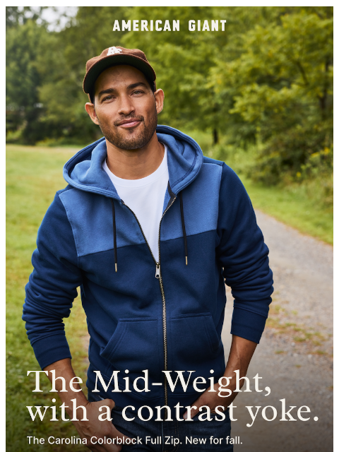american-giant newsletter: New: The Carolina Colorblock