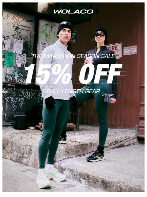 wolaco newsletter: LAYERING SEASON | Save 15% on Full Length Compress...