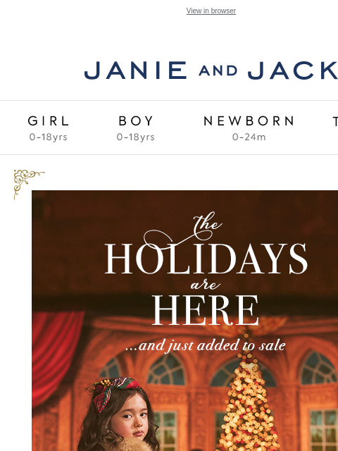 From our Tartan Dress to tailored suits (and much more). View in browser Stores Janie and Jack Girl Boy Newborn Tween Janie and Jack Girl Boy Newborn Tween Girl Boy Newborn Girl Newborn Boy Accessories