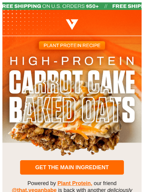 vedgenutrition newsletter: 🥕🎂 You gotta try this high-protein breakfast!