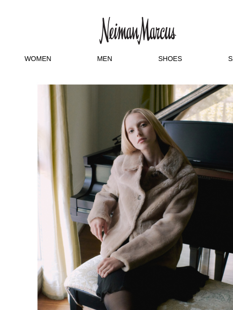neimanmarcus newsletter: Yves Salomon’s perfect party jacket