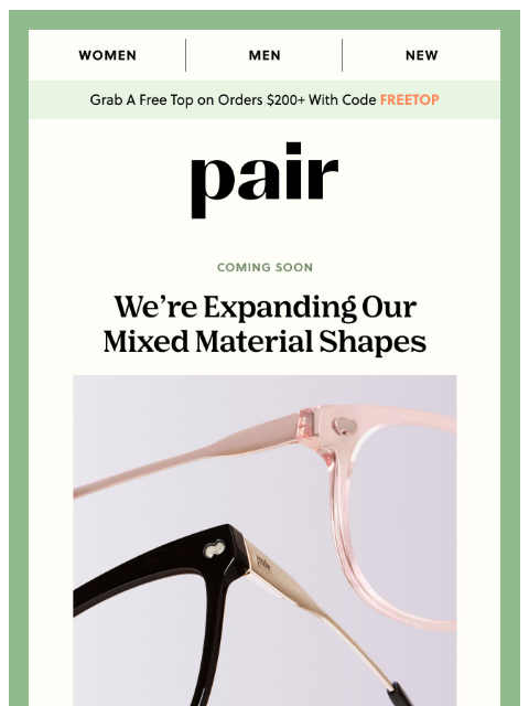paireyewear newsletter: 👓We’re Expanding the Mixed Materials👓