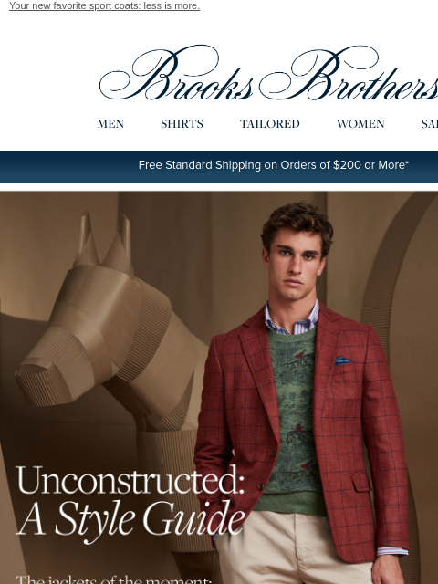 brooksbrothers newsletter: Soft construction