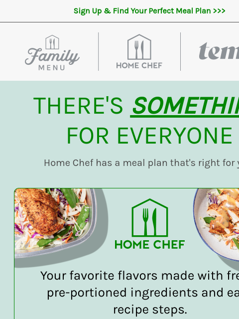 homechef newsletter: Stuck in a meal planning rut? We’ve got options!
