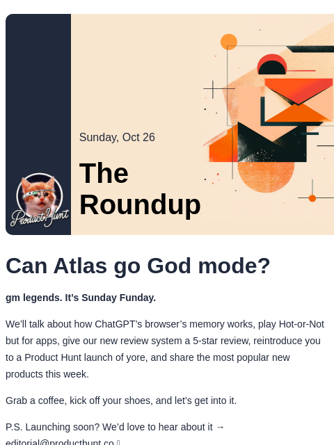 producthunt newsletter: 😸 ChatGPT knows your type