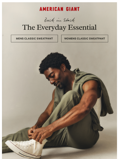 american-giant newsletter: Back to Basics