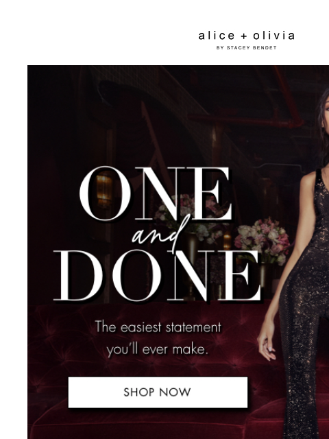 aliceandolivia newsletter: STATEMENT-MAKING JUMPSUITS