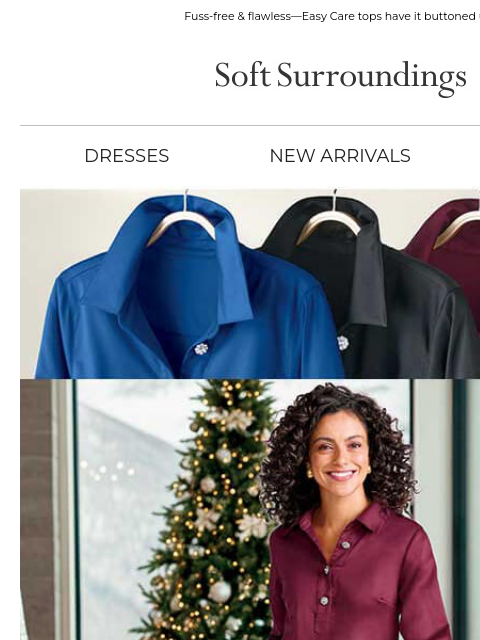 softsurroundings newsletter: New Tunics. No Wrinkles.