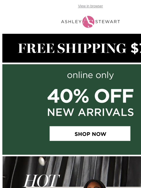 ashleystewart newsletter: HOT TAKE: The coat IS the outfit