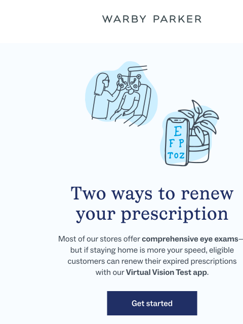 warbyparker newsletter: Let’s get you a new prescription