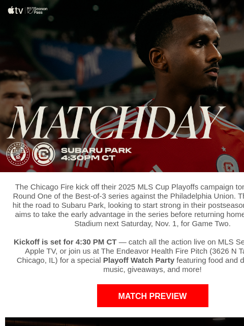 chicagofirefc newsletter: TONIGHT: Chicago Fire vs Philadelphia Union