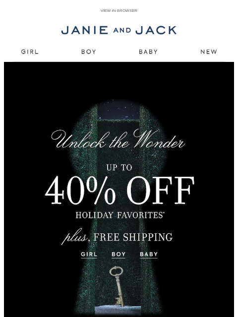 janieandjack newsletter: Last chance to unlock the wonder + free shipping