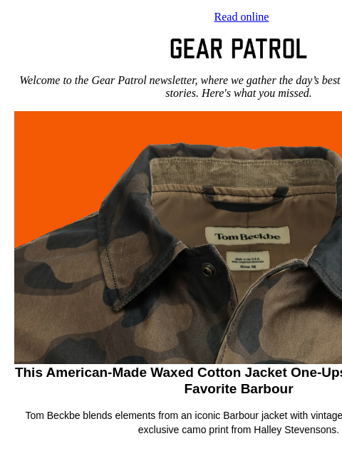 gearpatrol newsletter: This Waxed Canvas Jacket Rivals Barbour and Filson
