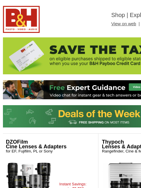 bhphotovideo newsletter: Just In: Huge Savings on Lenses, Computers, Headph...