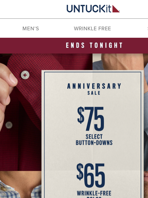 untuckit newsletter: 30% Off + Free Shipping on Fall Favorites!