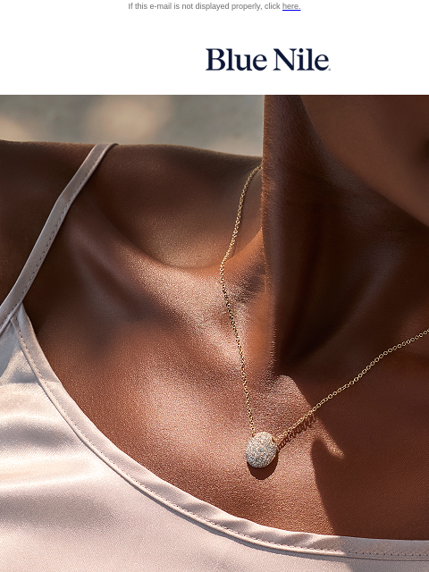 bluenile newsletter: Necklaces of Beauty and Distinction