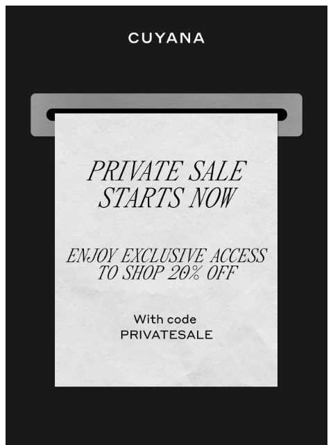 cuyana newsletter: Private Sale Starts Now