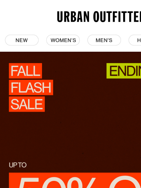 urbanoutfitters newsletter: ‼️ Up to 50% Off ends soon