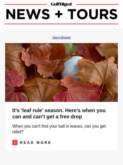 Yes, the 'leaf rule' is actually a real thing. Here's what the rules say about it GolfDigest View in Browser Yes, the 'leaf rule' is actually a real thing. Here's what the rules