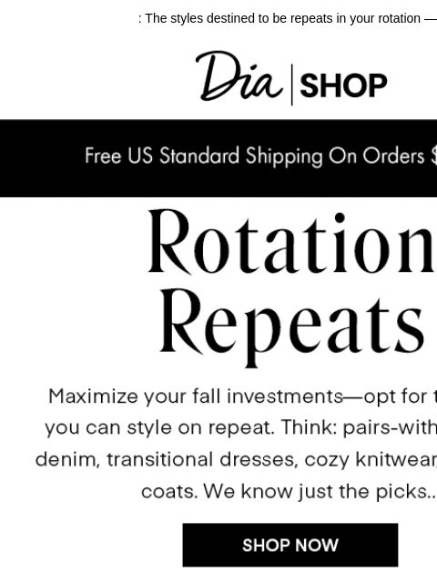 dia newsletter: Everything You Need for Fall 🤎​