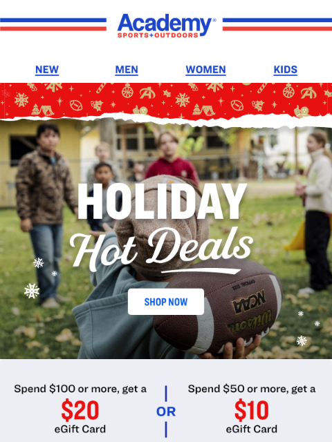 academy newsletter: Your Holiday Hot Deals Are Here