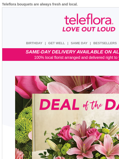 teleflora newsletter: Re: You Just Got 20% Off π₯³