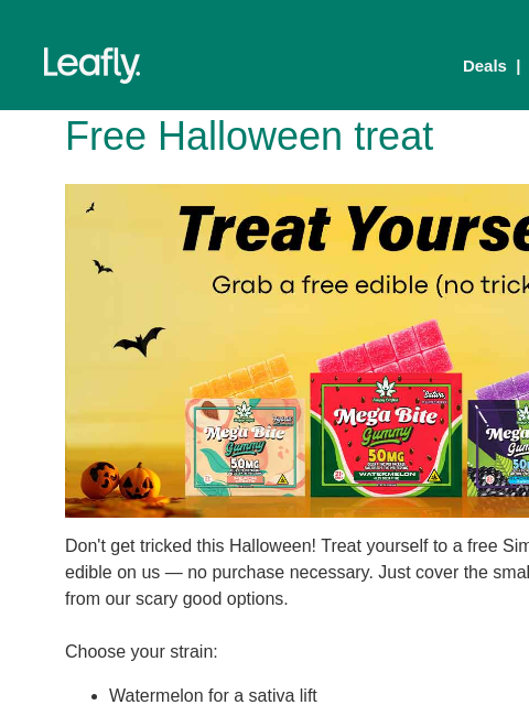 leafly newsletter: No tricks, all treats! 👻