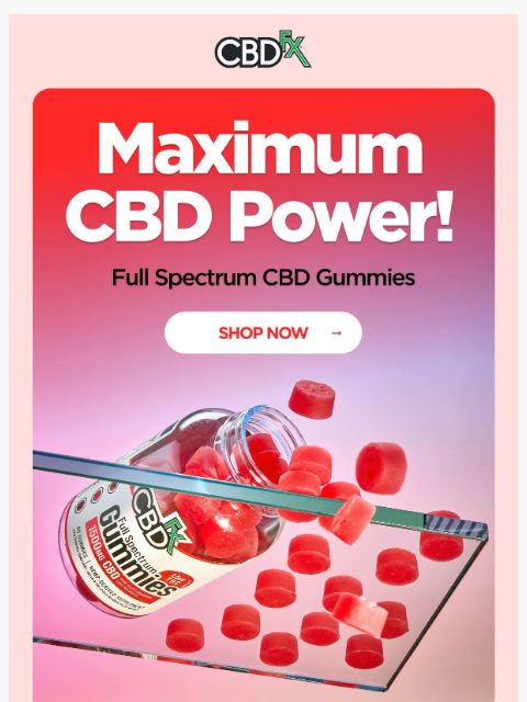 cbdfx newsletter: Berry, Berry Strong: High-mg Full Spectrum Gummies