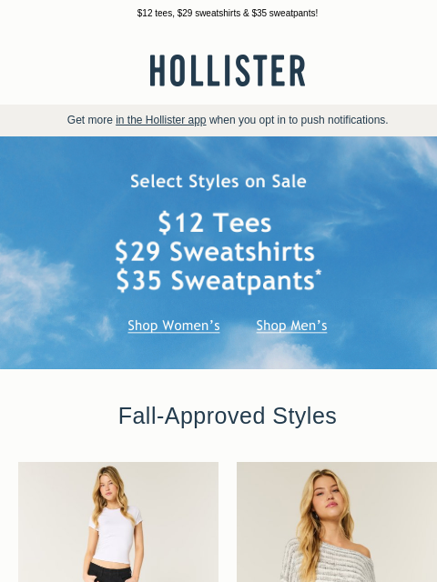 hollisterco newsletter: All your fall needs π