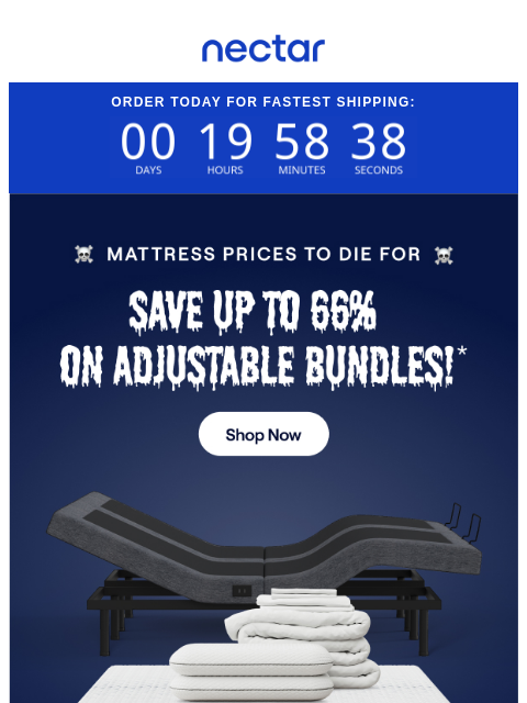 nectarsleep newsletter: 🎃 No Tricks, Just Treats 🍭: Up to 66% Saved on A...